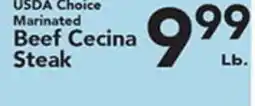Eurofresh Market USDA Choice Marinated Beef Cecina Steak offer