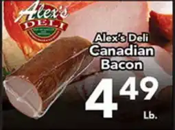 Eurofresh Market Alex's Deli Canadian Bacon offer