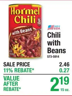 Menards Hormel Chili with Beans offer