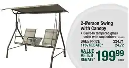 Menards Backyard Creations 2-Person Swing with Canopy offer