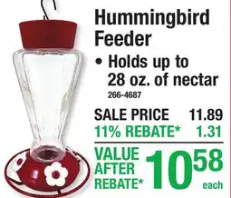 Menards Hummingbird Feeder offer