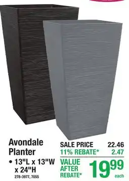Menards Avondale Planter offer