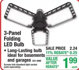 Menards 3-Panel Folding LED Bulb offer