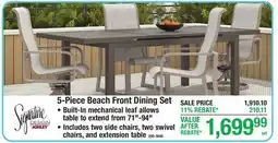 Menards Signature Design by Ashley 5-Piece Beach Front Dining Set offer
