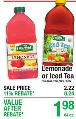 Menards Old Orchard Lemonade or Iced Tea offer