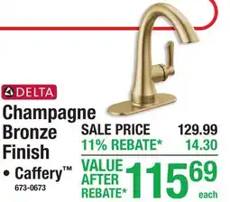 Menards Delta Champagne Bronze Finish offer