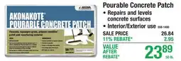 Menards Pourable Concrete Patch offer