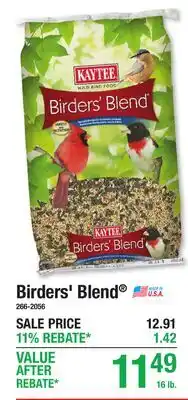 Menards Birders' Blend offer