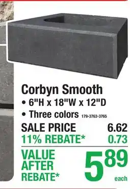 Menards Corbyn Smooth offer