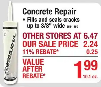 Menards Concrete Repair offer