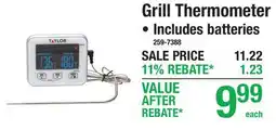 Menards Taylor Grill Thermometer offer