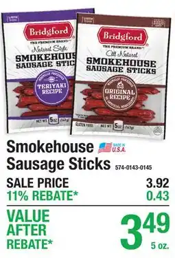 Menards Smokehouse Sausage Sticks offer