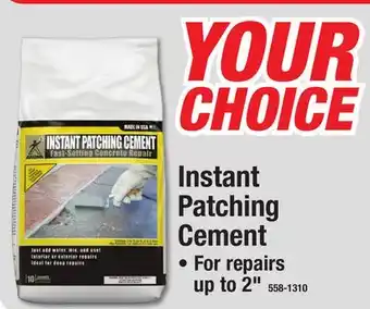 Menards Instant Patching Cement offer