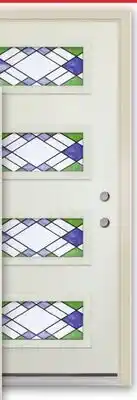 Menards Willow 4-Lite Smooth White door and ready-to-paint wood frame offer