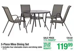 Menards Backyard Creations 5-Piece Mina Dining Set offer