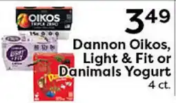Rich's Fresh Market Dannon Oikos, Light & Fit or Danimals Yogurt offer