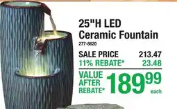 Menards Enchanted Garden 25H LED Ceramic Fountain offer