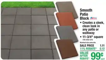 Menards Smooth Patio Block offer