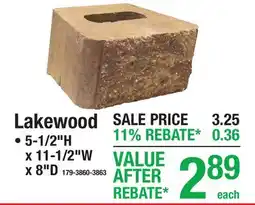 Menards Lakewood 5-1/2H x 11-1/2W x 8D offer