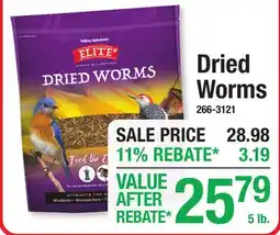 Menards Dried Worms offer