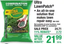 Menards Amturf Ultra LawnPatch offer