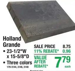 Menards Holland Grande offer