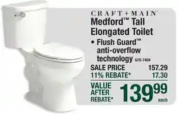 Menards Medford Tall Elongated Toilet offer