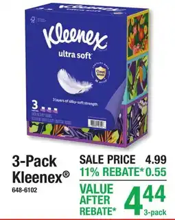 Menards 3-Pack Kleenex offer