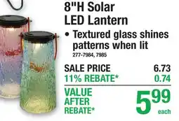 Menards 8H Solar LED Lantern offer