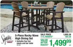 Menards Signature Design 5-Piece Rocky Wave High Dining Set offer