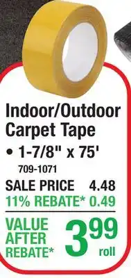 Menards Indoor/Outdoor Carpet Tape offer