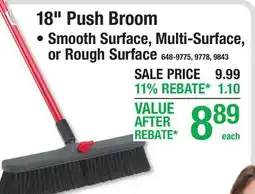 Menards 18 Push Broom offer