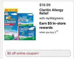Walgreens Claritin Allergy Relief offer