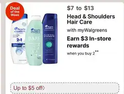 Walgreens Head & Shoulders Hair Care offer