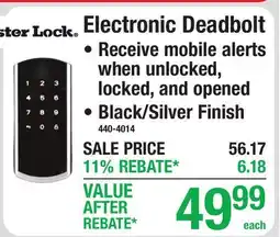 Menards Electronic Deadbolt offer