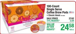 Menards 100-Count Single Serve Coffee Brew Pods offer