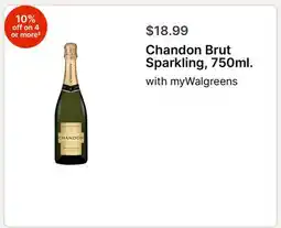 Walgreens Chandon Brut Sparkling, 750ml offer