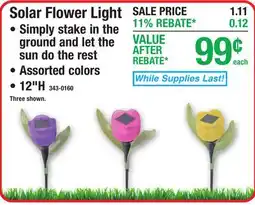 Menards Solar Flower Light offer