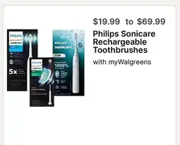 Walgreens Philips Sonicare Rechargeable Toothbrushes offer