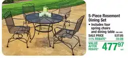 Menards 5-Piece Rosemont Dining Set offer