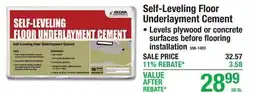 Menards Akona Self-Leveling Floor Underlayment Cement offer