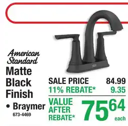 Menards American Standard Matte Black Finish offer