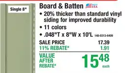 Menards Board & Batten offer