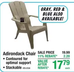 Menards Gracious Living Adirondack Chair offer