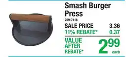 Menards Smash Burger Press offer