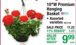 Menards 10W Premium Hanging Basket offer