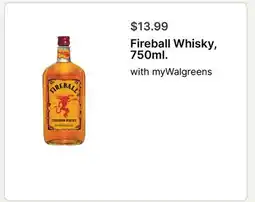 Walgreens Fireball Whisky, 750ml offer