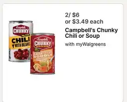 Walgreens Campbell's Chunky Chili or Soup offer
