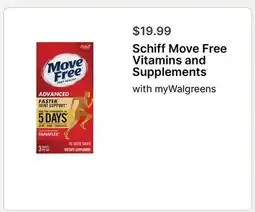 Walgreens Schiff Move Free Vitamins and Supplements offer