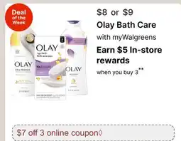 Walgreens Olay Bath Care offer
